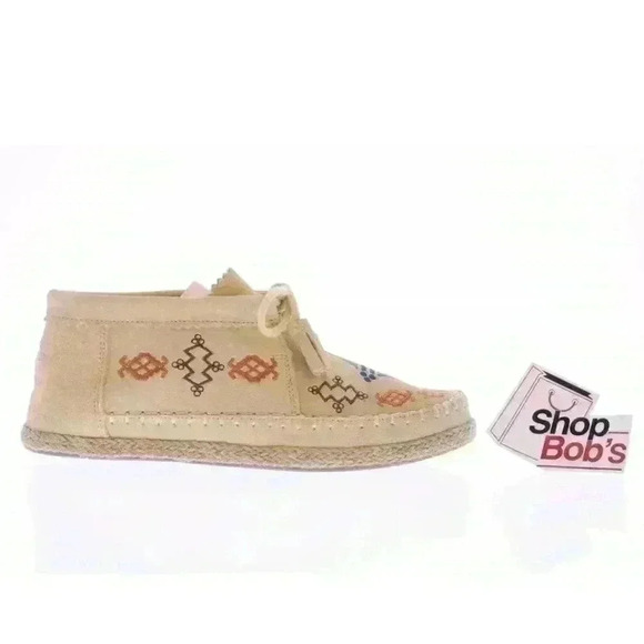 NIB TOMS Reed Yellow Suede Embroidered Women's Palmera Chukka Booties Sz 6.5 $99